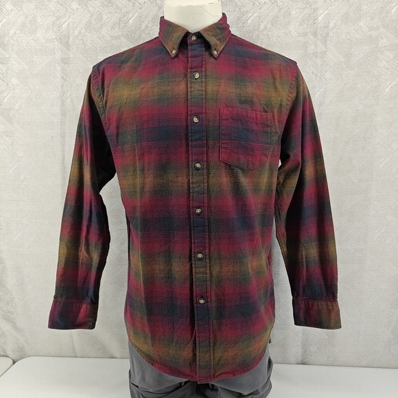 Pendleton Mason Shirt Men Medium Flannel Shadow Plaid Button Long Sleeve Western - Picture 2 of 12